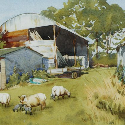 A painting of Jennifer's Farm